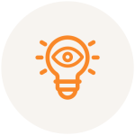 icono de un foco con un ojo al centro